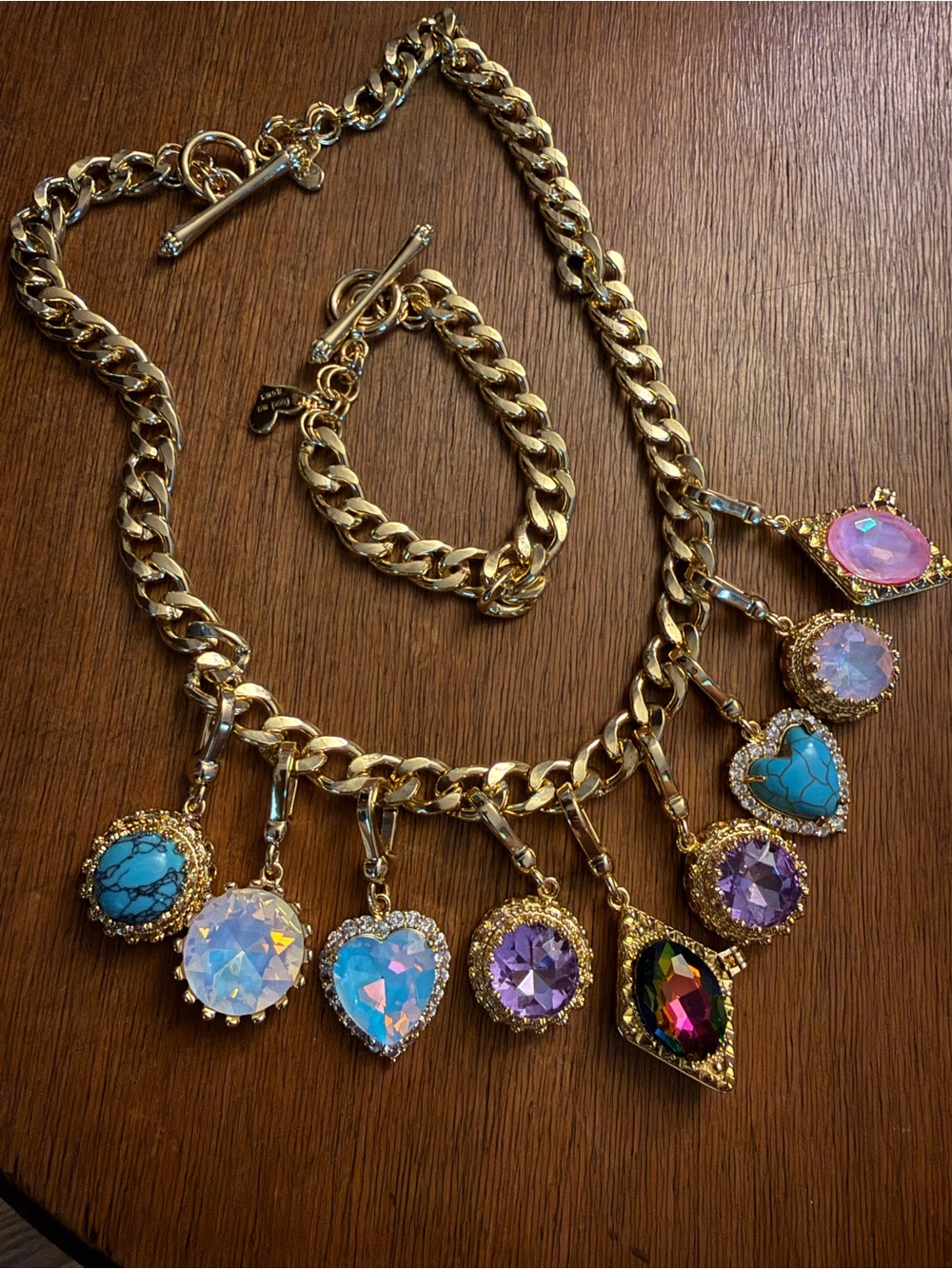 Feed Me Gems Charm Necklace and Bracelet BUNDLE - Picture 2 of 3